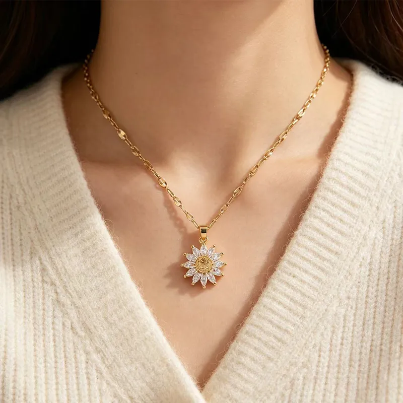 Collar flor girasol