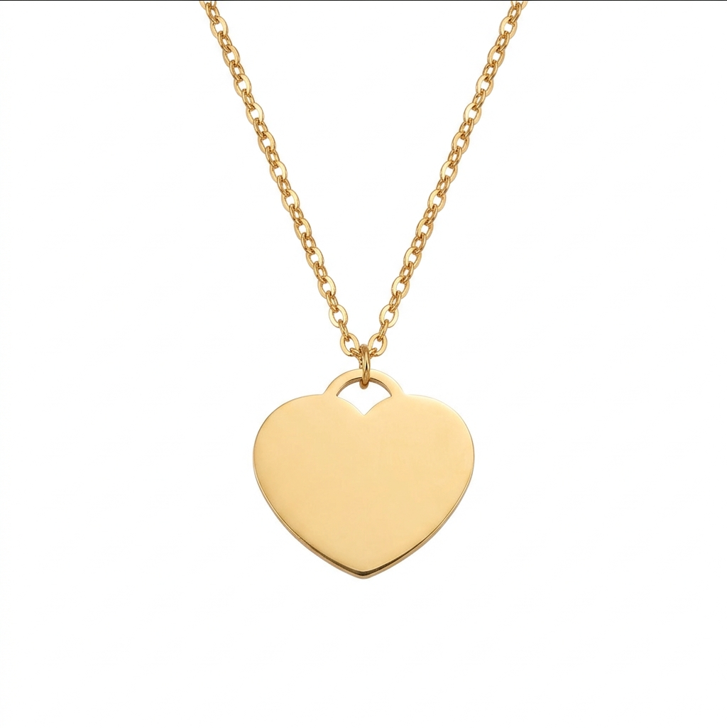 Cadenas placa de corazon