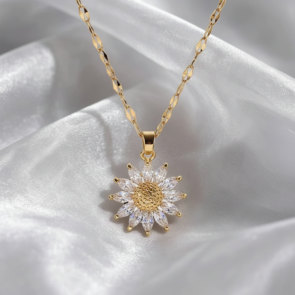 Collar flor girasol