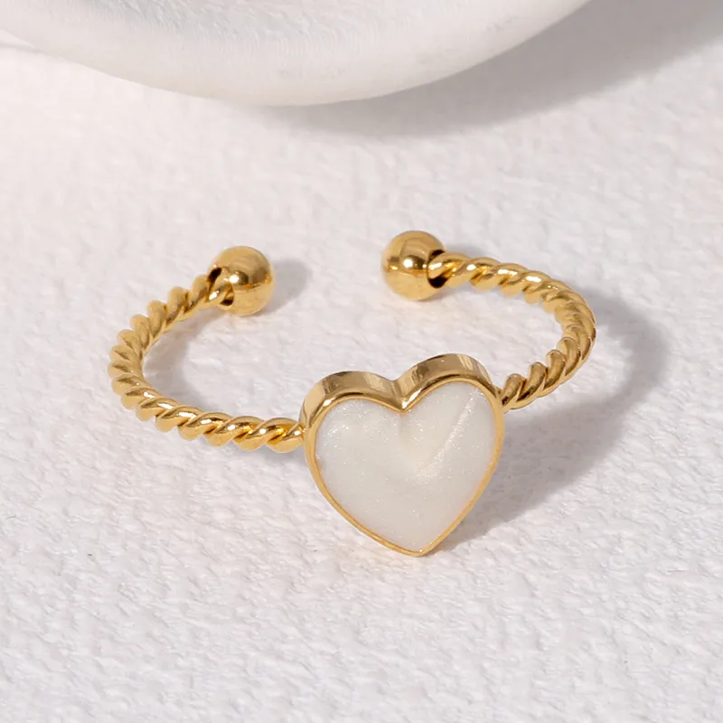 Anillos de corazon ajustables