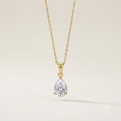 Collar de gota con zircon