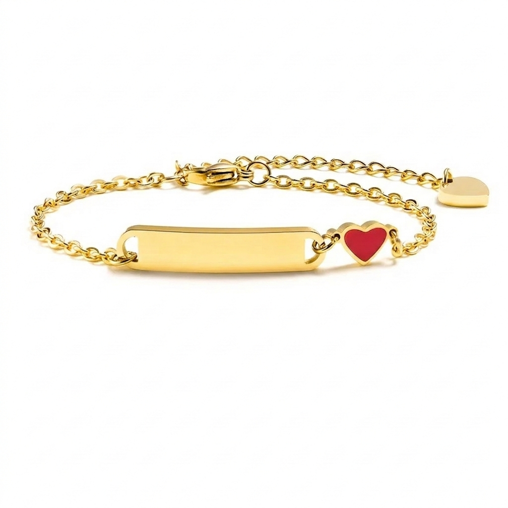 Pulsera con dije de corazon