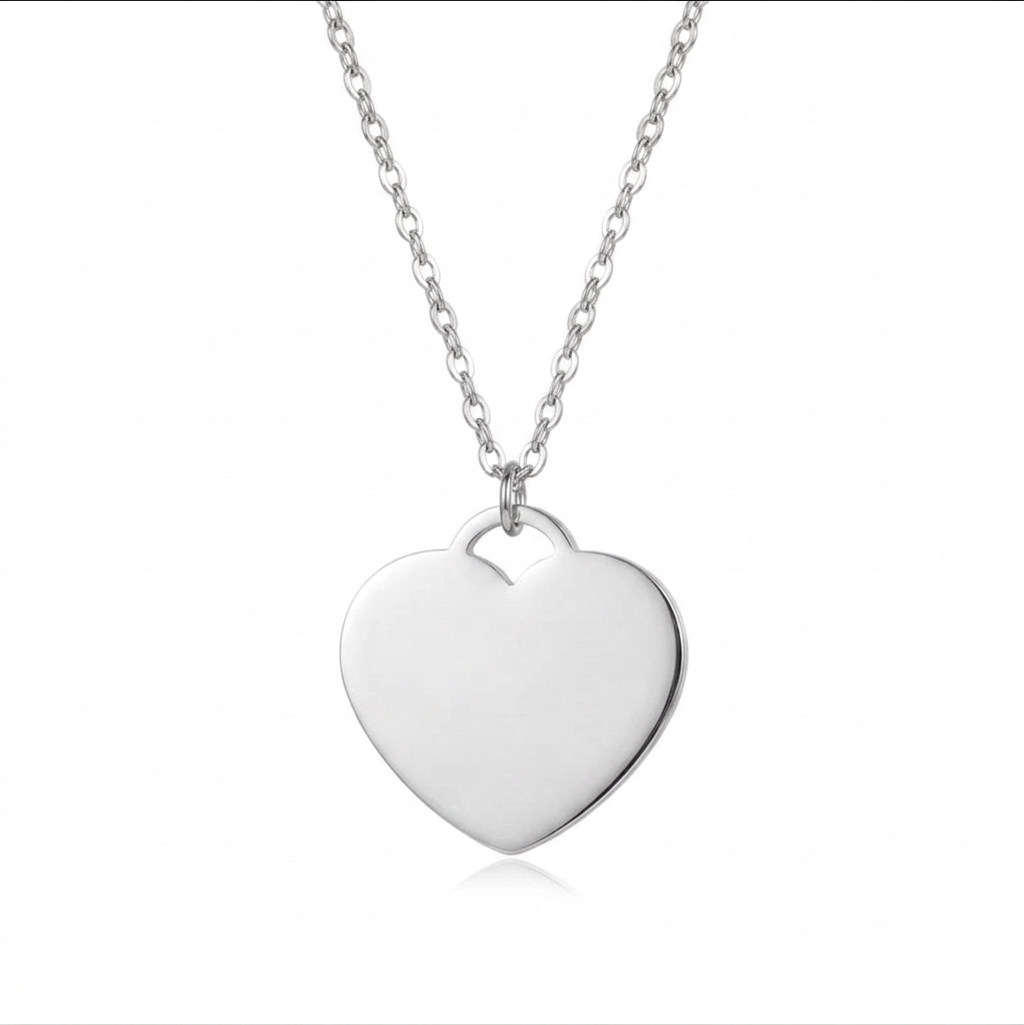 Cadenas placa de corazon