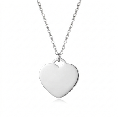 Cadenas placa de corazon