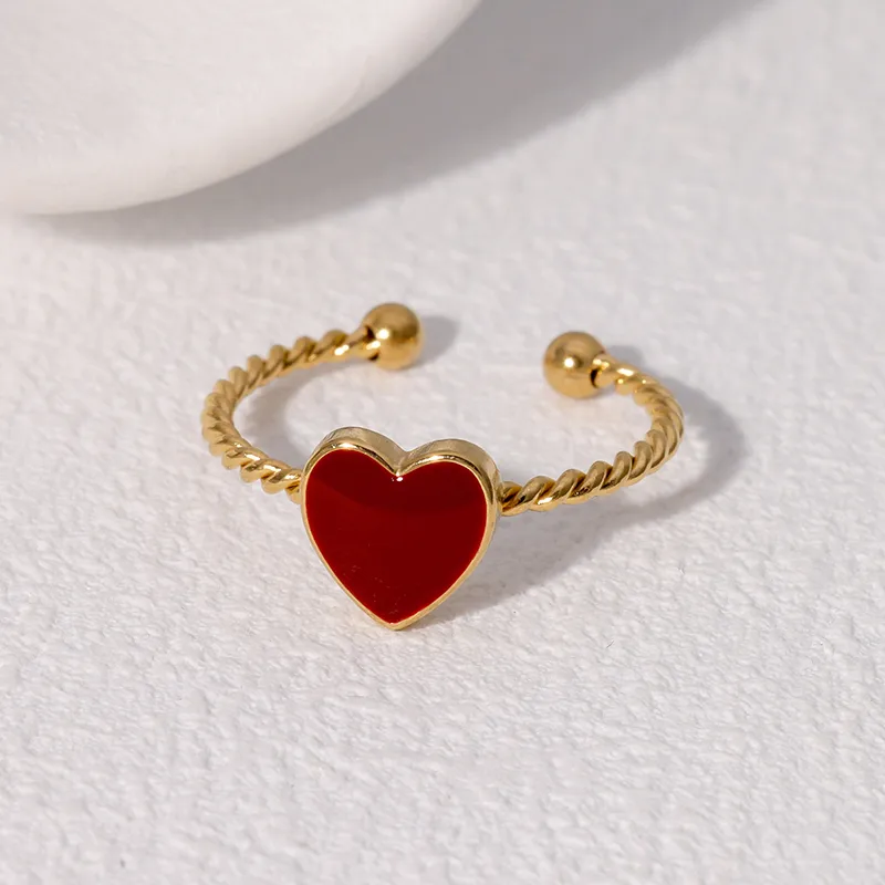 Anillos de corazon ajustables
