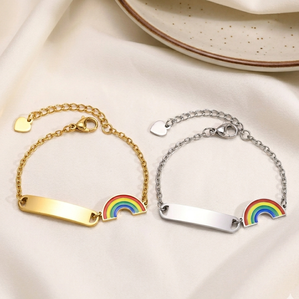 Pulsera dije de arcoiris