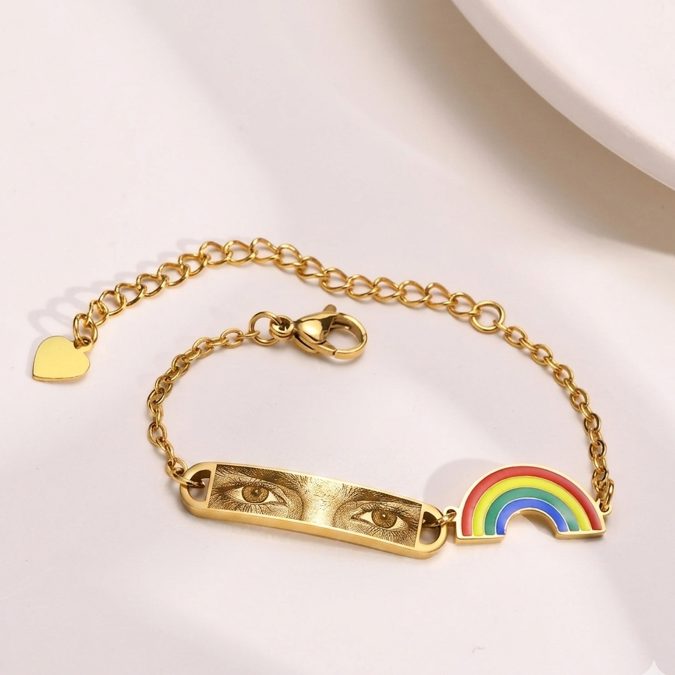 Pulsera dije de arcoiris