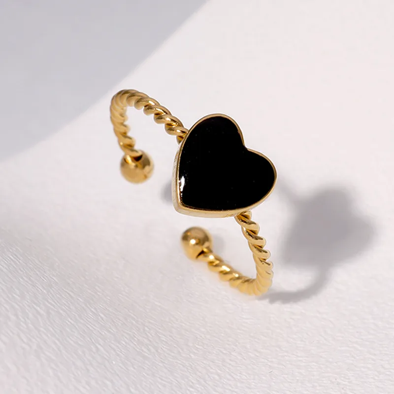 Anillos de corazon ajustables