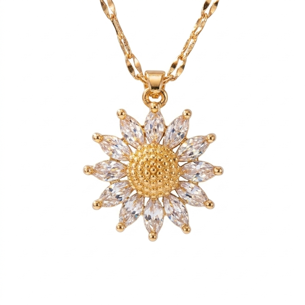 Collar flor girasol