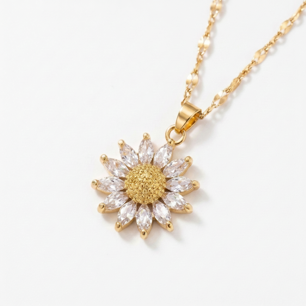Collar flor girasol